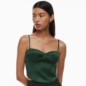 Aritzia Sunday Best Minx Satin Bustier